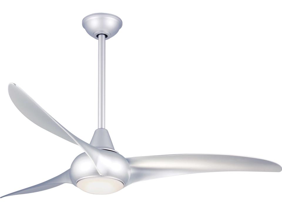 Light Wave 52-Inch 3-Blade LED Indoor Ceiling Fan in Silver