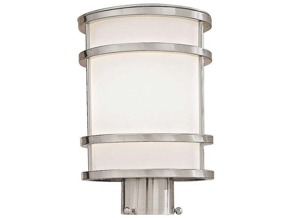 Bay View One Light Outdoor Post Mount in Brushed Stainless Steel