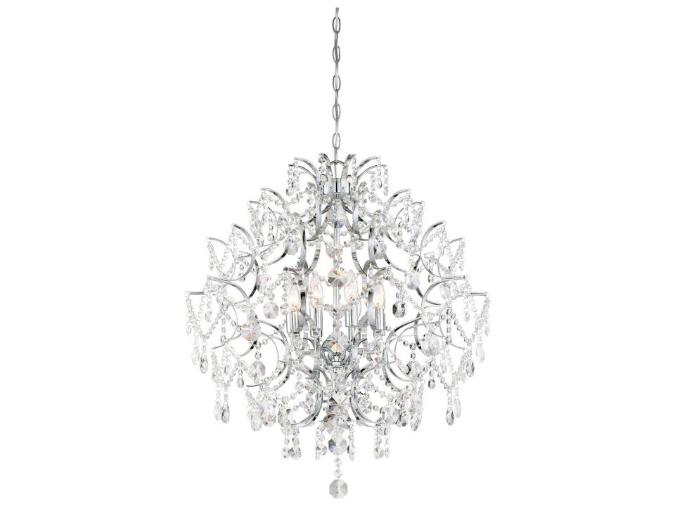 8-Light Isabella's Crown Chandelier in Chrome