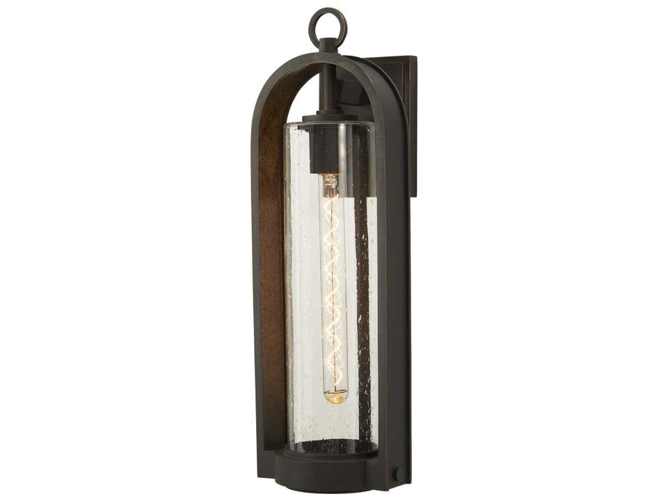 Kamstra 1-Light Outdoor Wall Light in Oil Rubbed Bronze with Gold Highlights