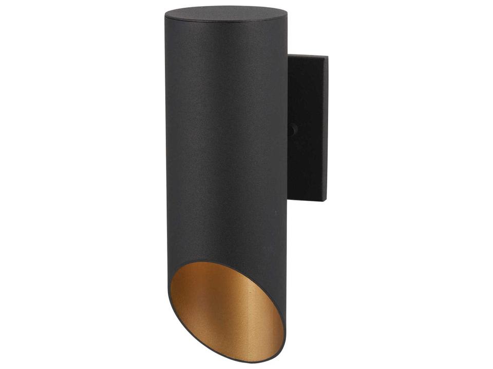 Pineview Slope 1-Light Outdoor Wall Sconce in Coal with Gold