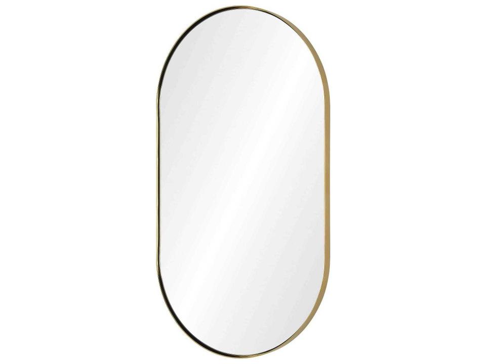 Burnished Brass Oval Wall Mirror