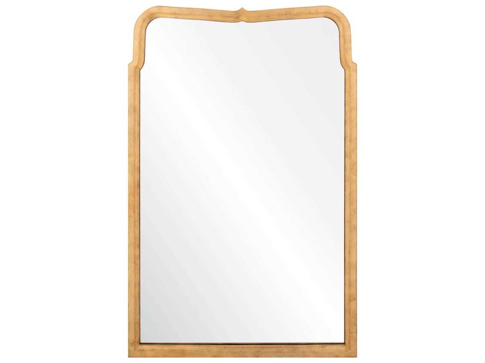 Michael S. Smith Dore Gold Leaf Aged Ebony Rectangular Wall Mirror