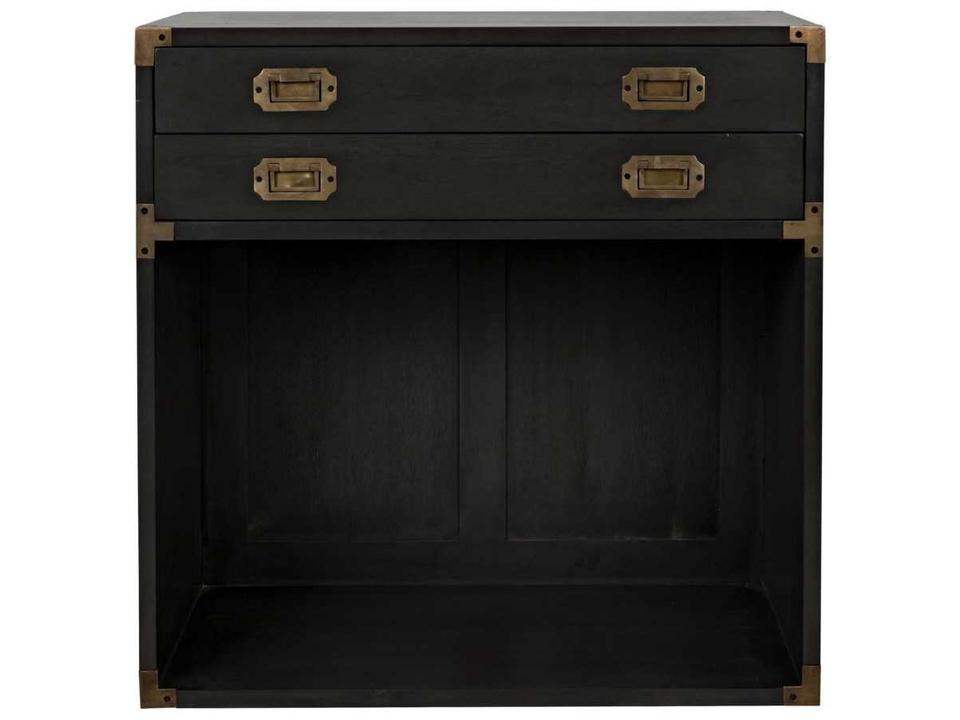 Campaign Pale Mahogany Accent Chest with Brass Hardware