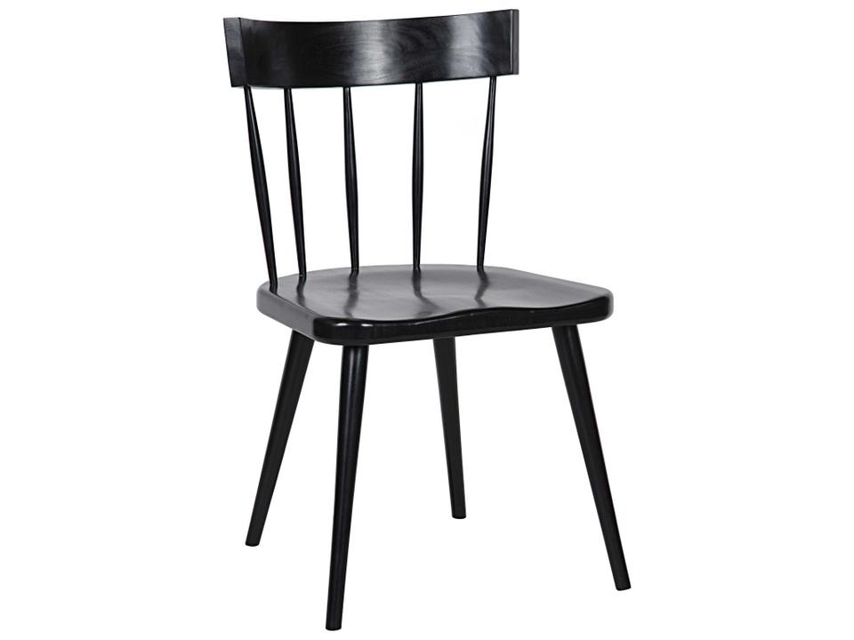 Esme Hand-Rubbed Black Mahogany Dining Side Chair
