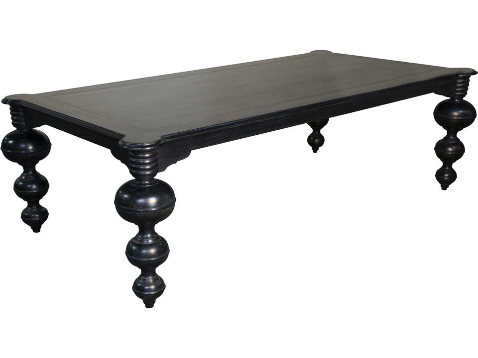 Claudio Rectangular Wood Hand Rubbed Black Dining Table