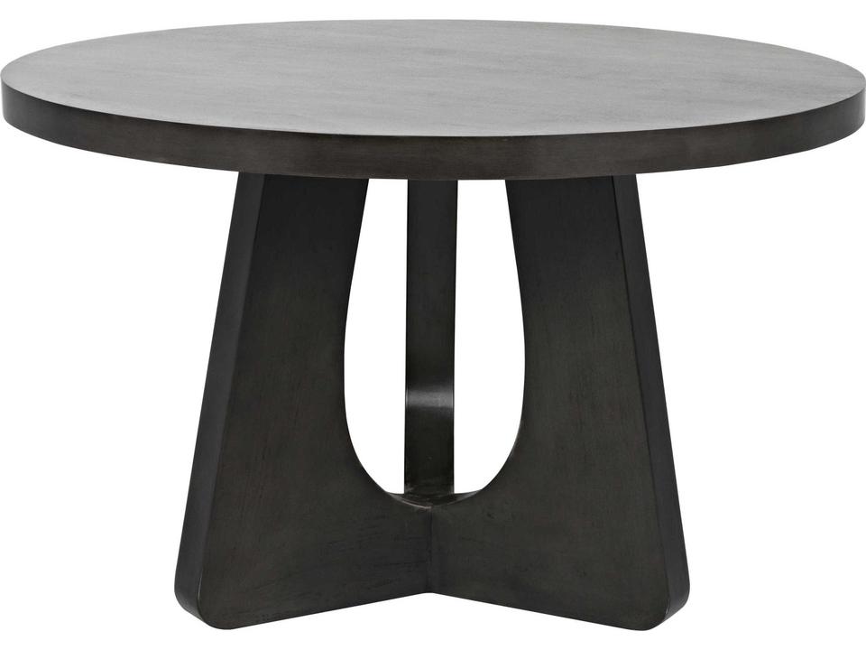 Nobuko 48-Inch Round Dining Table in Pale Mahogany