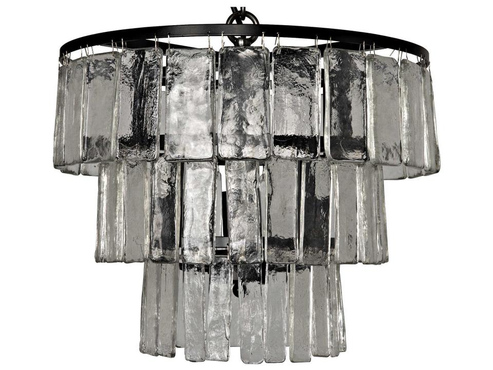Carnegie 4-Light Small Chandelier in Matte Black Steel