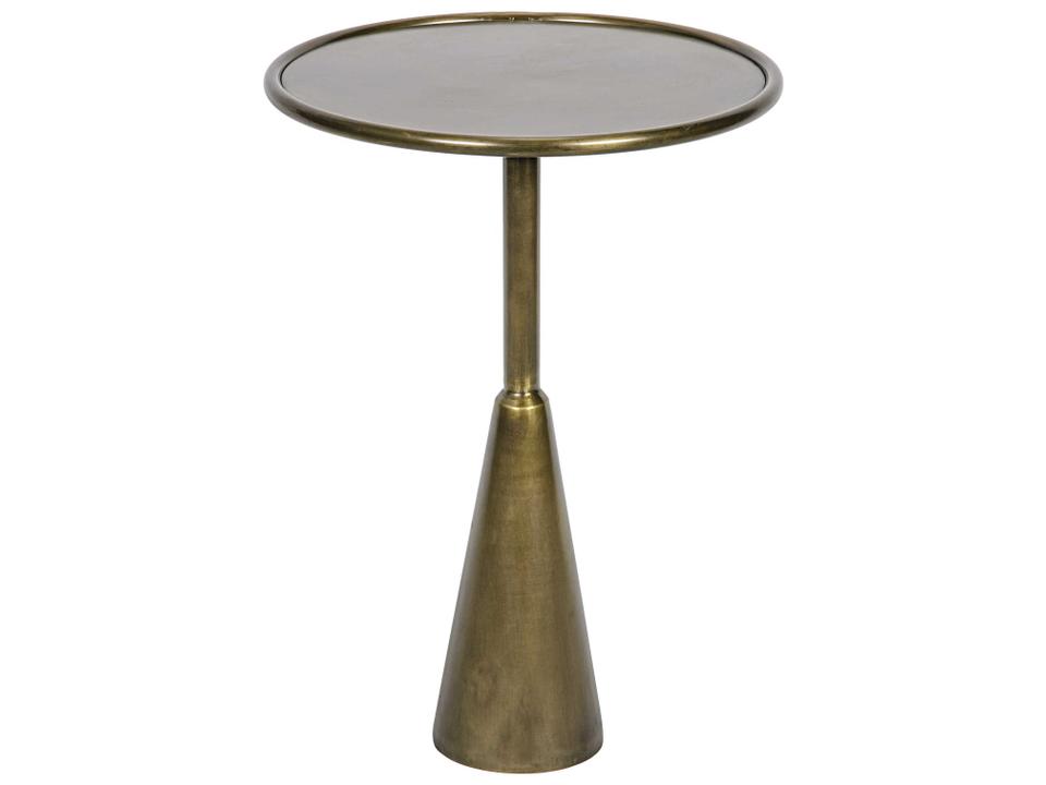 Hiro Metal Side Table in Antique Brass Finish