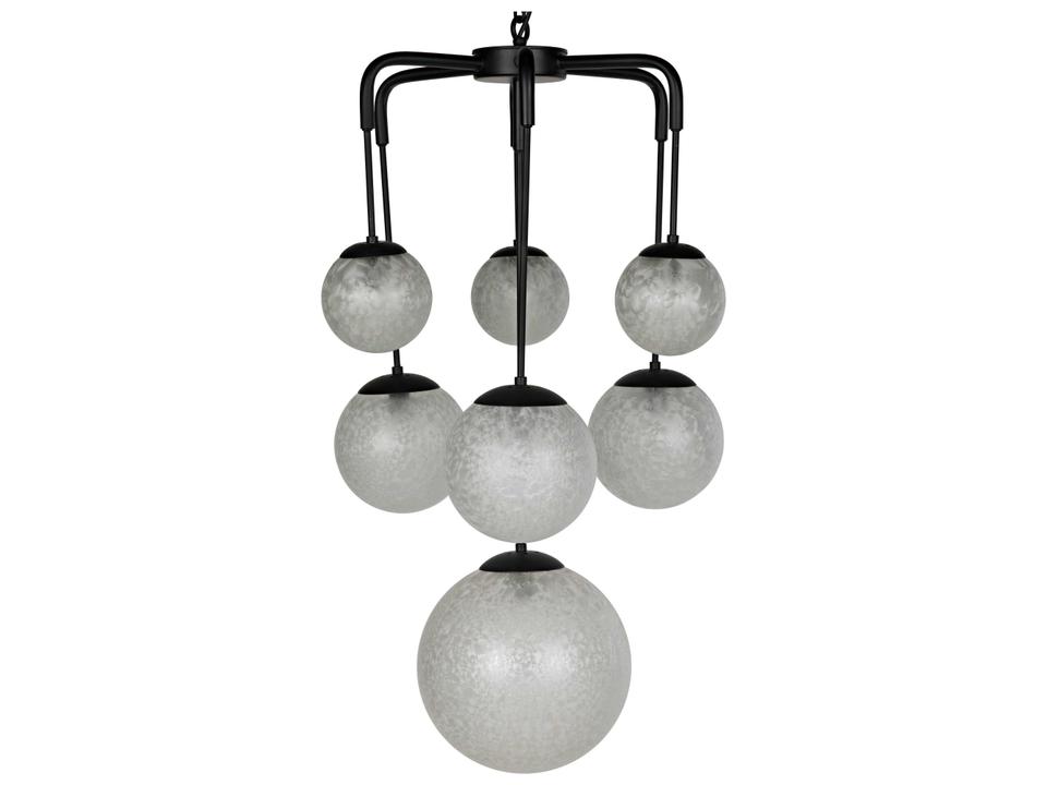 Artemis 7-Light Globe Chandelier in Matte Black