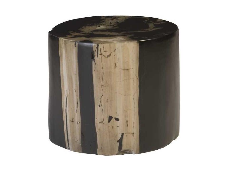 Cast Naturals Brown Accent Stool Modern Organic