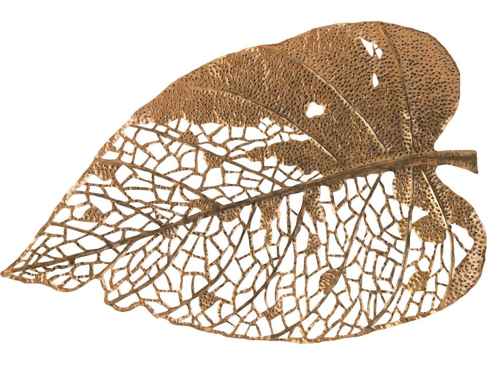 Extra Large Birch Leaf Metal Wall Art in Copper