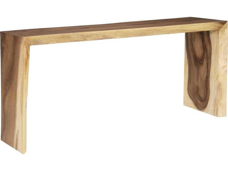 Rectangular Wood Natural Brown Console Table