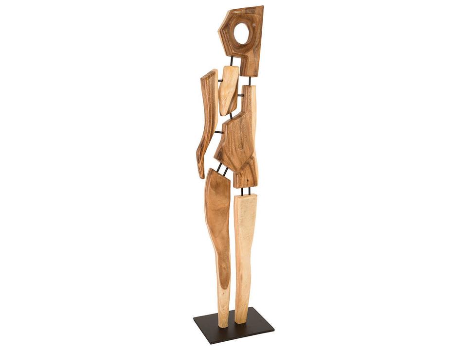 Jill Wood Sculpture in Chamcha Wood and Iron