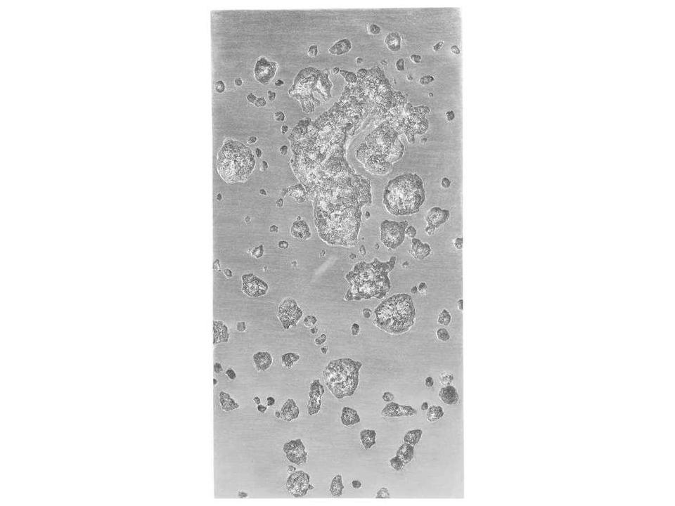 Splotch Rectangle Wall Art in Silver Leaf