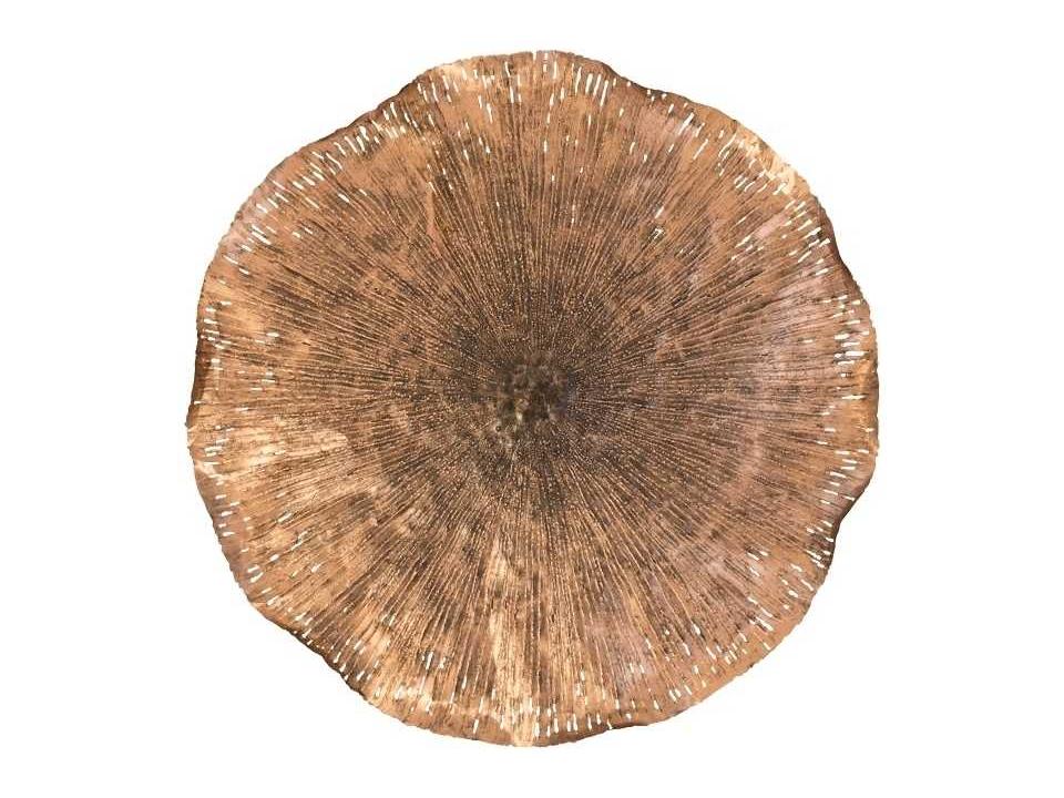 Lotus Large Metal Wall Art in Copper and Black Finish