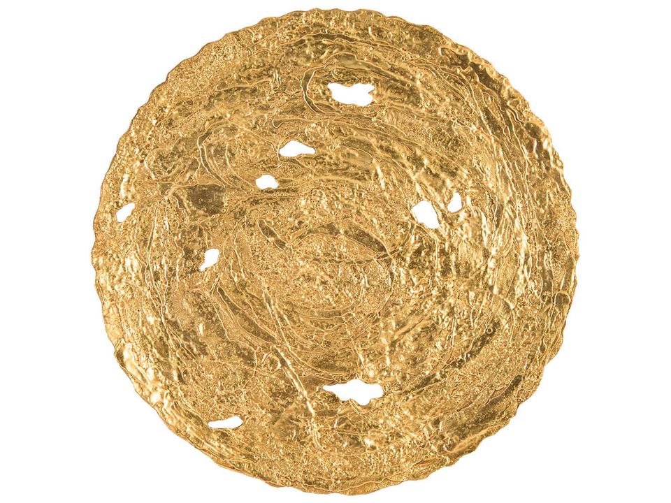 Molten Large Wall Disc in Gold Leaf