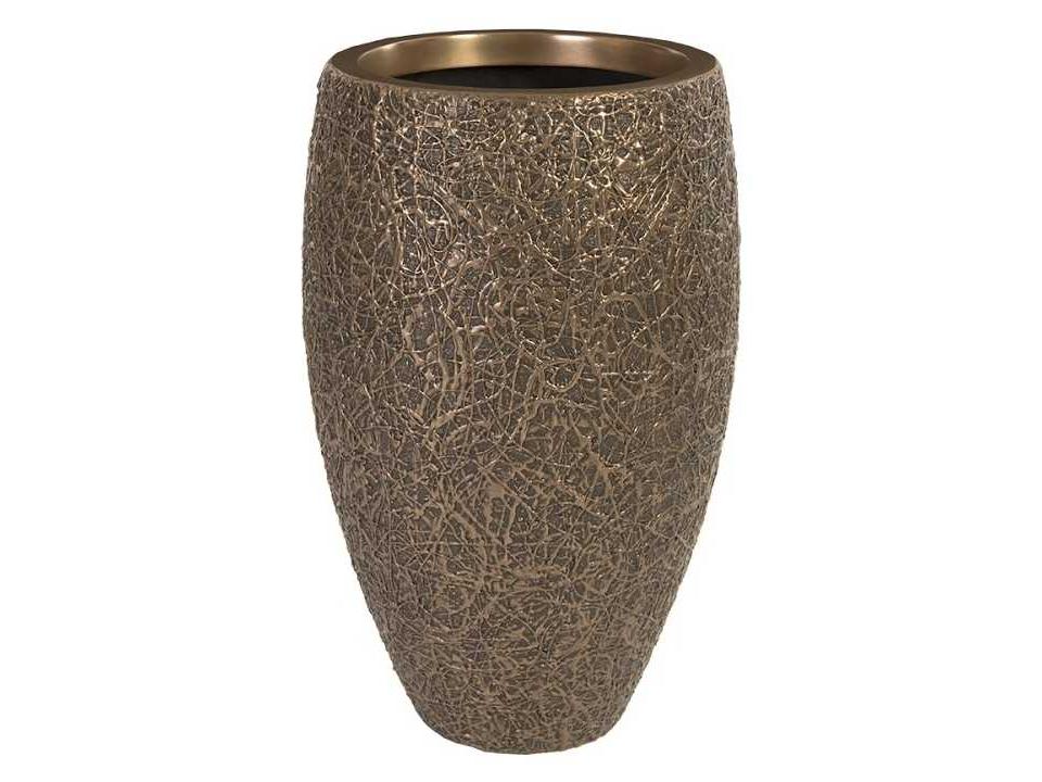 String Theory Artisan Resin Planter in Imperial Bronze