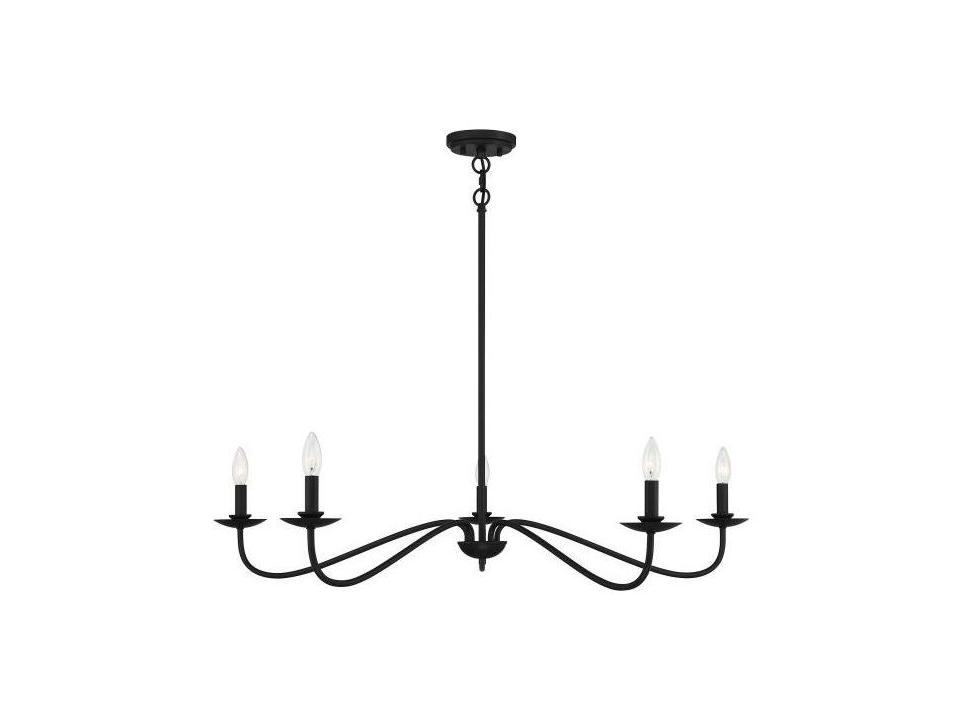Meridian 5-Light Chandelier in Matte Black