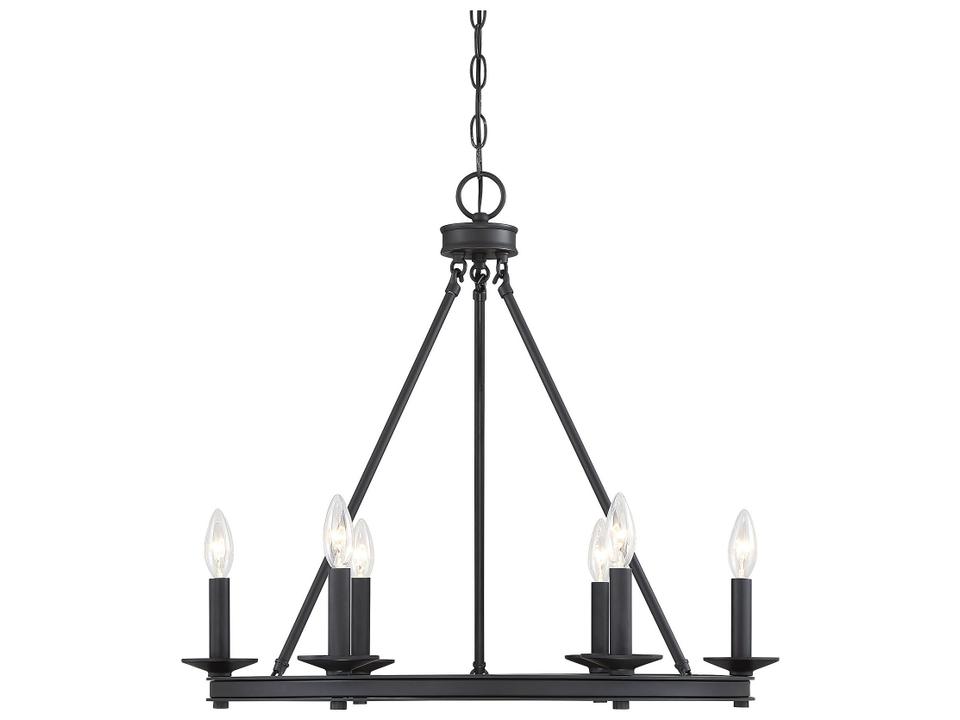 Middleton 6-Light Chandelier in Matte Black