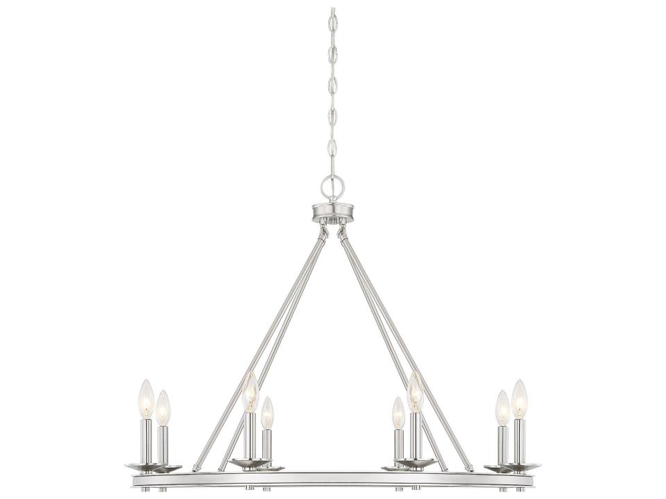 8-Light Middleton Chandelier in Satin Nickel