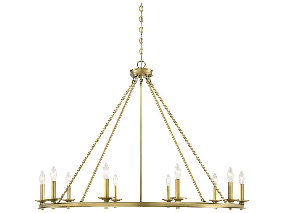 Middleton 10-Light Chandelier in Warm Brass