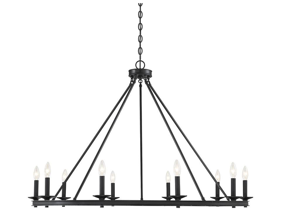 Middleton 10-Light Chandelier in Matte Black