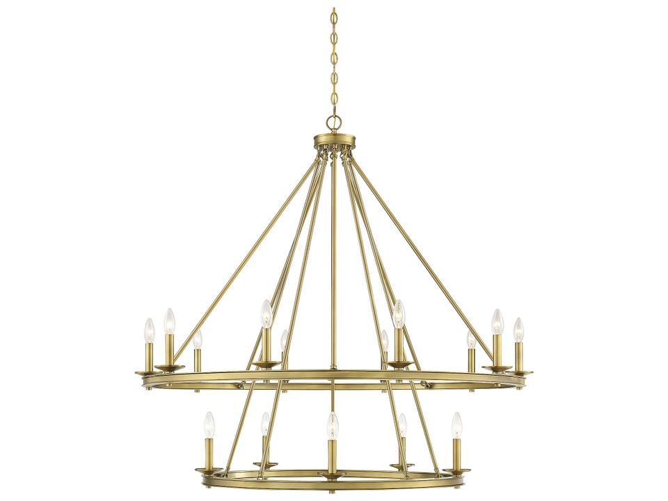 Middleton 15-Light Chandelier in Warm Brass