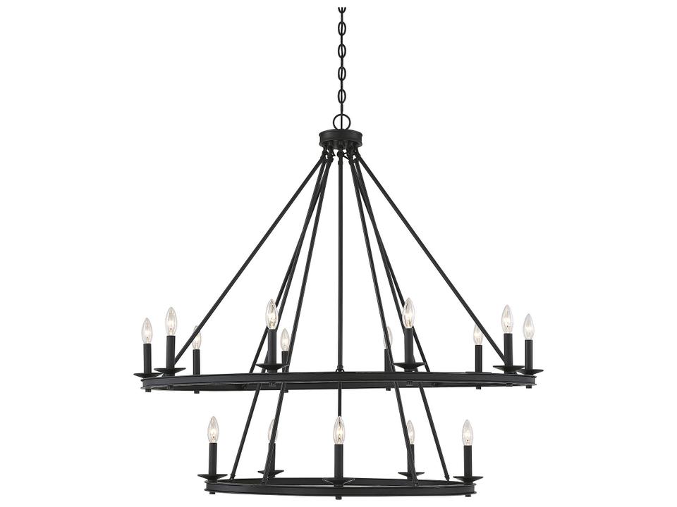 Middleton 15-Light Chandelier in Matte Black