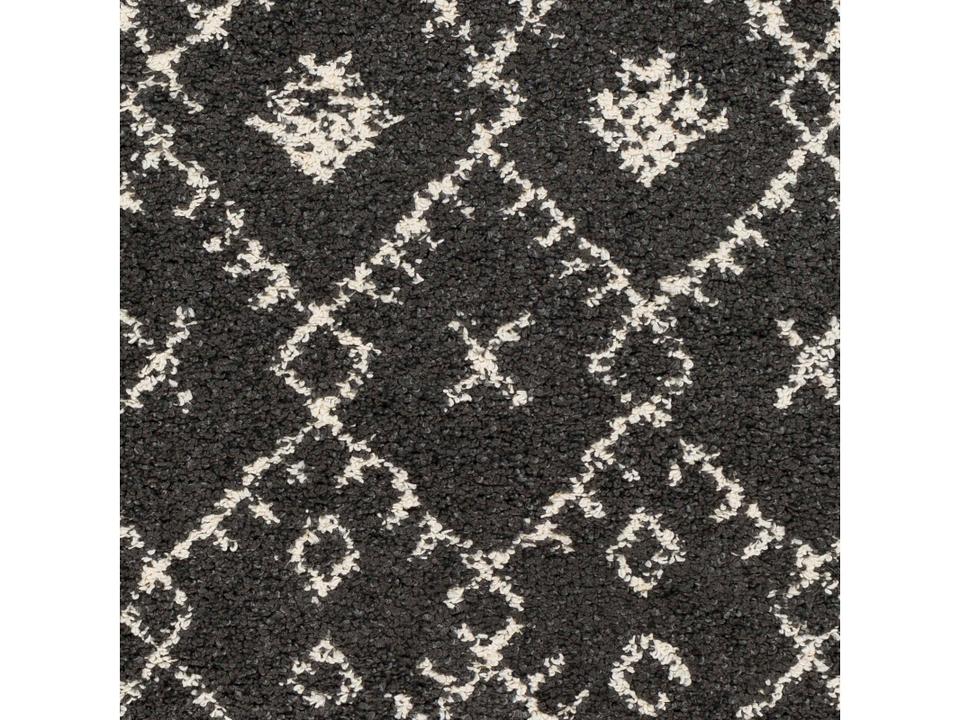 Berber Shag BBE-2308 Sample Square Area Rug in Charcoal and Beige