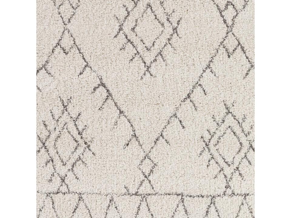 Wilder Moroccan Global Area Rug in Light Beige and Charcoal