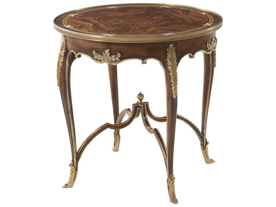Slender Elegance Side Table Louis XV Mahogany and Gilt