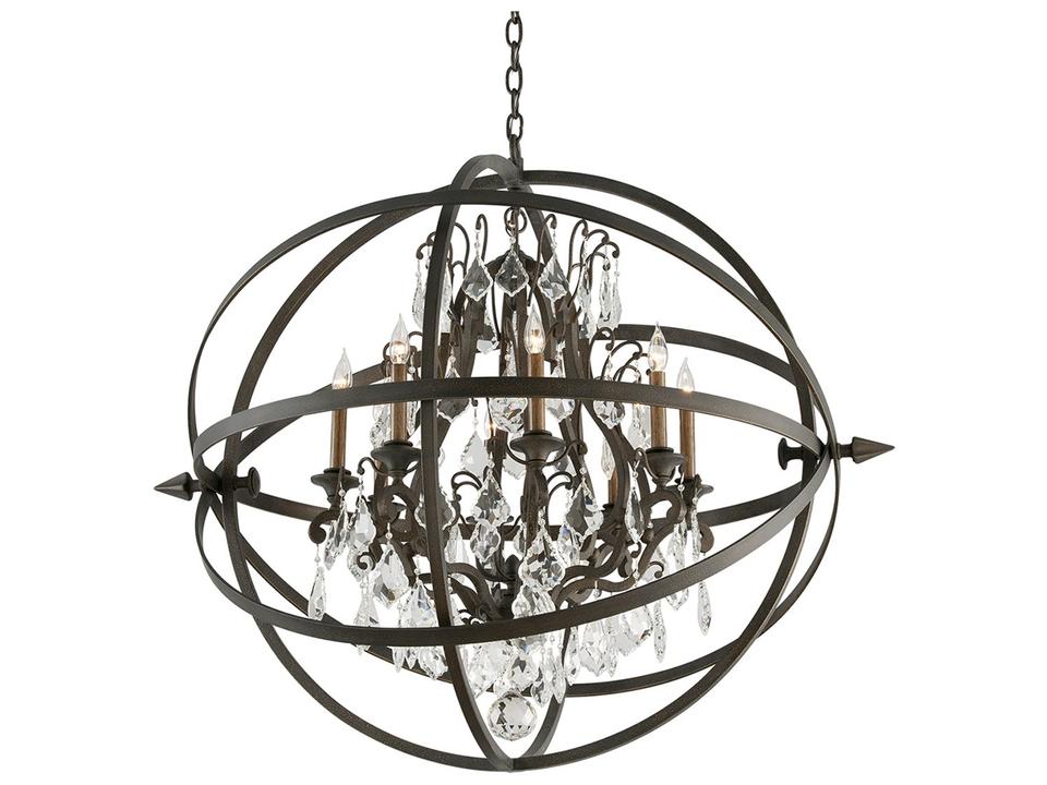 Byron 8 Light Globe Chandelier with Crystal Accents