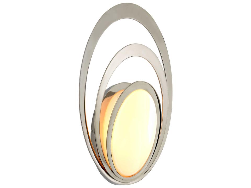 Stratus 1-Light Integrated LED Outdoor Wall Sconce in Polished Stainless and Opal Glass