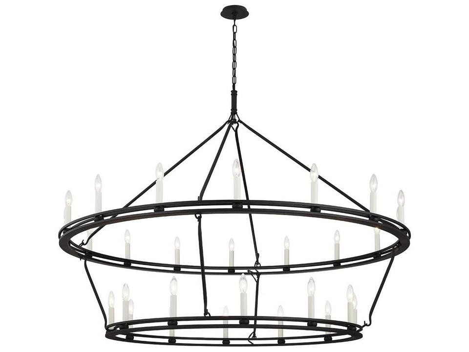 28-Light Sutton Chandelier in Textured Black