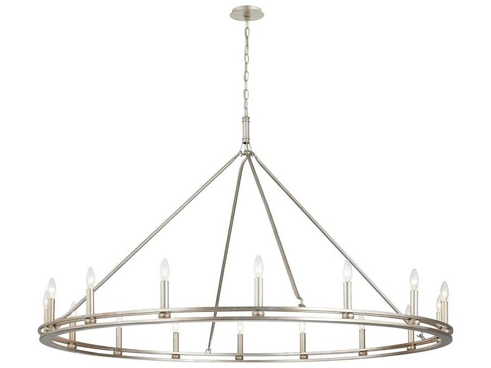 Sutton 16-Light Chandelier in Champagne Silver Leaf