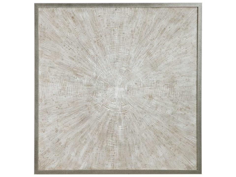 Mesmerize Abstract Wall Art with Metallic Silver Highlights and Antique Silver Frame