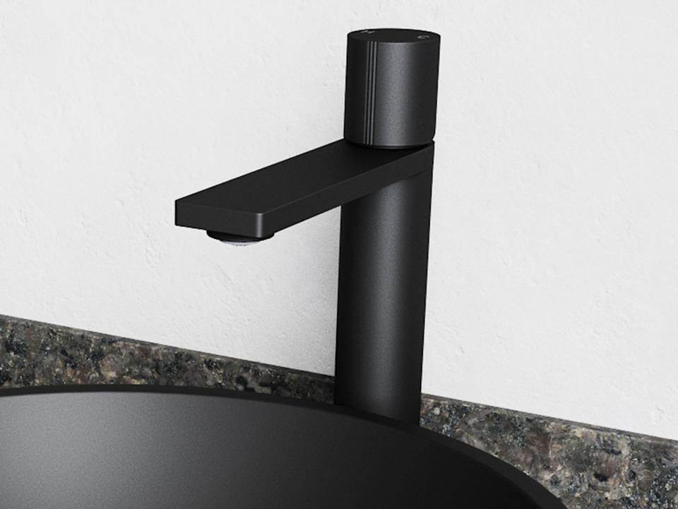 Gotham Single Handle Vessel Bathroom Faucet in Matte Black