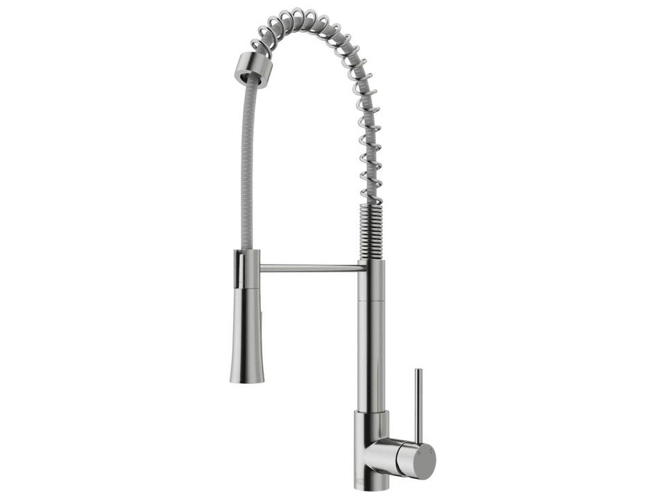 Laurelton Single Handle Pull-Down Kitchen Faucet in Stainless Steel