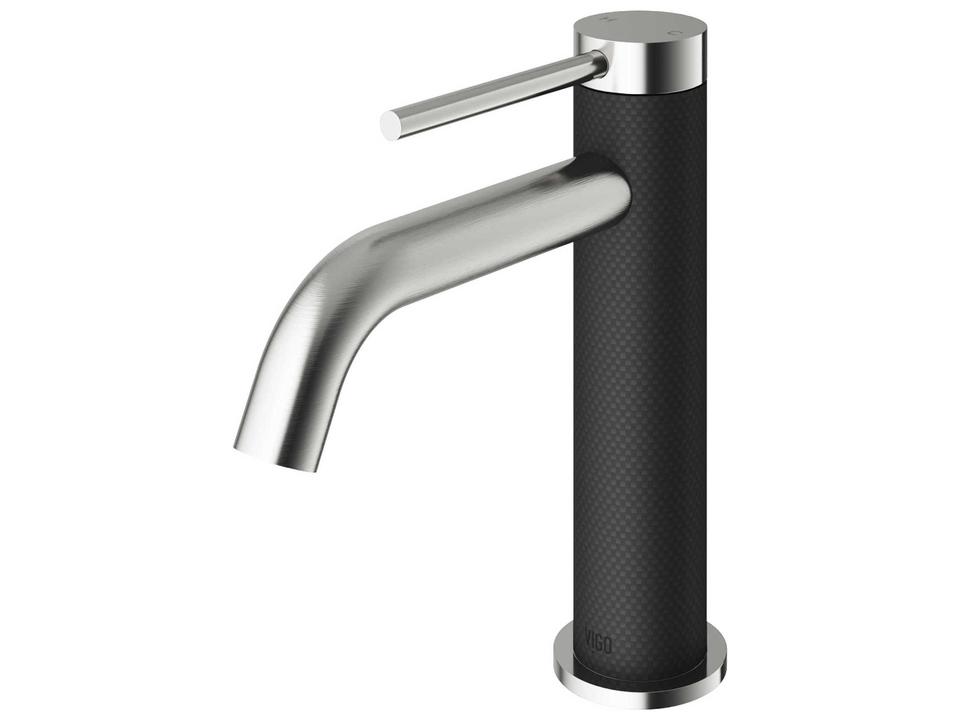 Madison Single Hole Bathroom Faucet in Brushed Nickel with cFiber