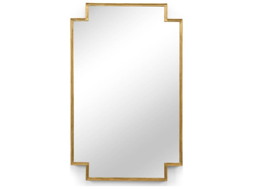 Fiona Rectangle Wall Mirror in Antique Gold Leaf
