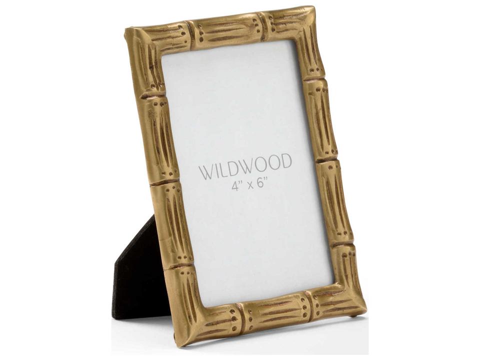 Brass Bamboo Photo Frame for 4x6 Photo in Antiqued Finish
