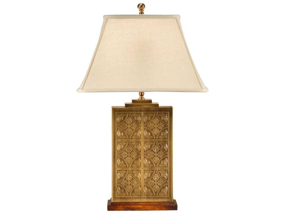 Tea Box 30-Inch 1-Light Table Lamp in Antique Patina Brass