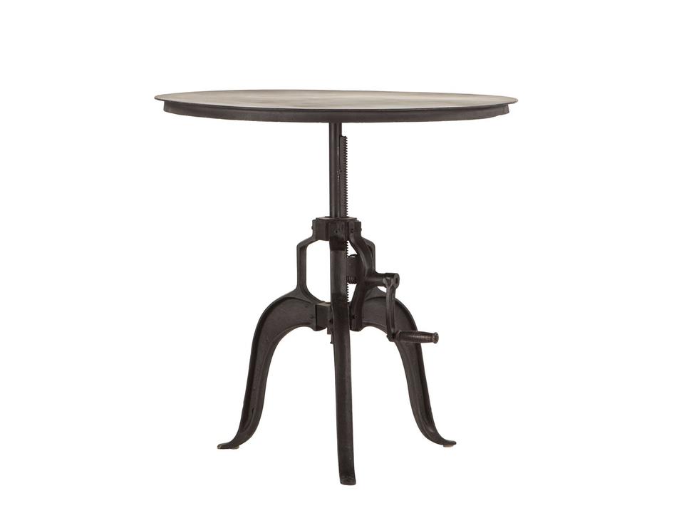Artezia 36-Inch Round Adjustable Height Dining Table in Matte Black
