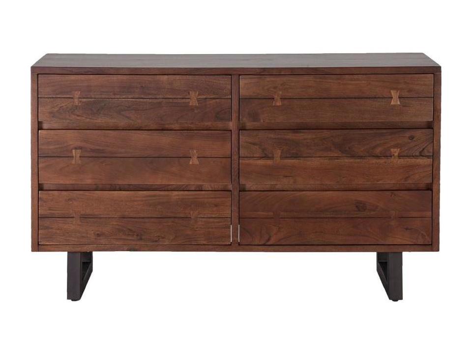 Glenwood 6-Drawers Black Double Dresser