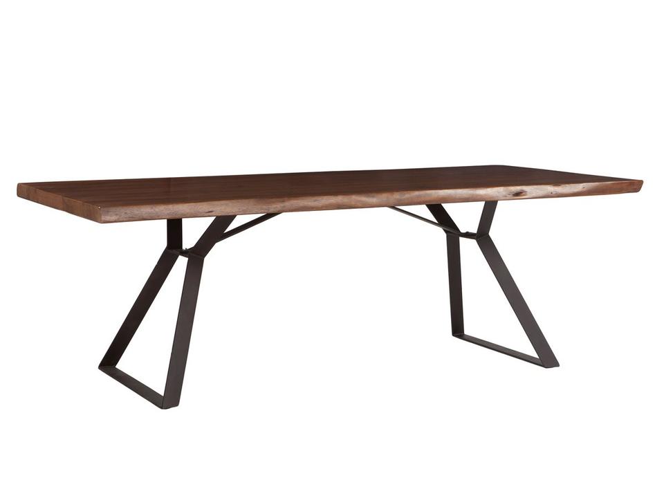 Nottingham 94-Inch Rectangle Dining Table Walnut and Iron