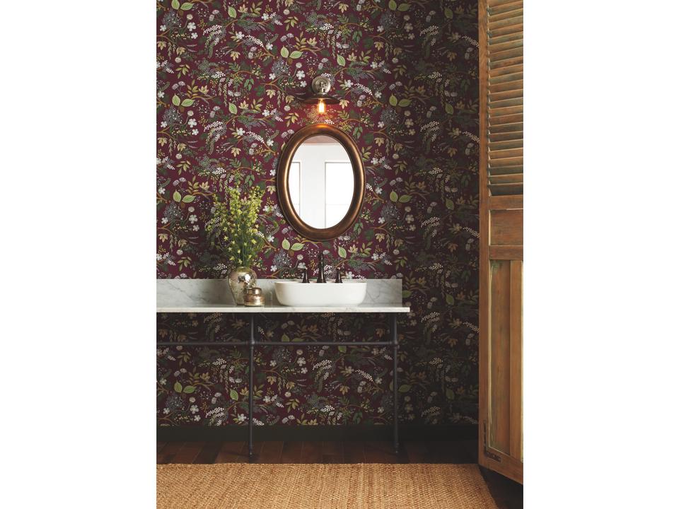 Burgundy Juniper Forest Wallpaper