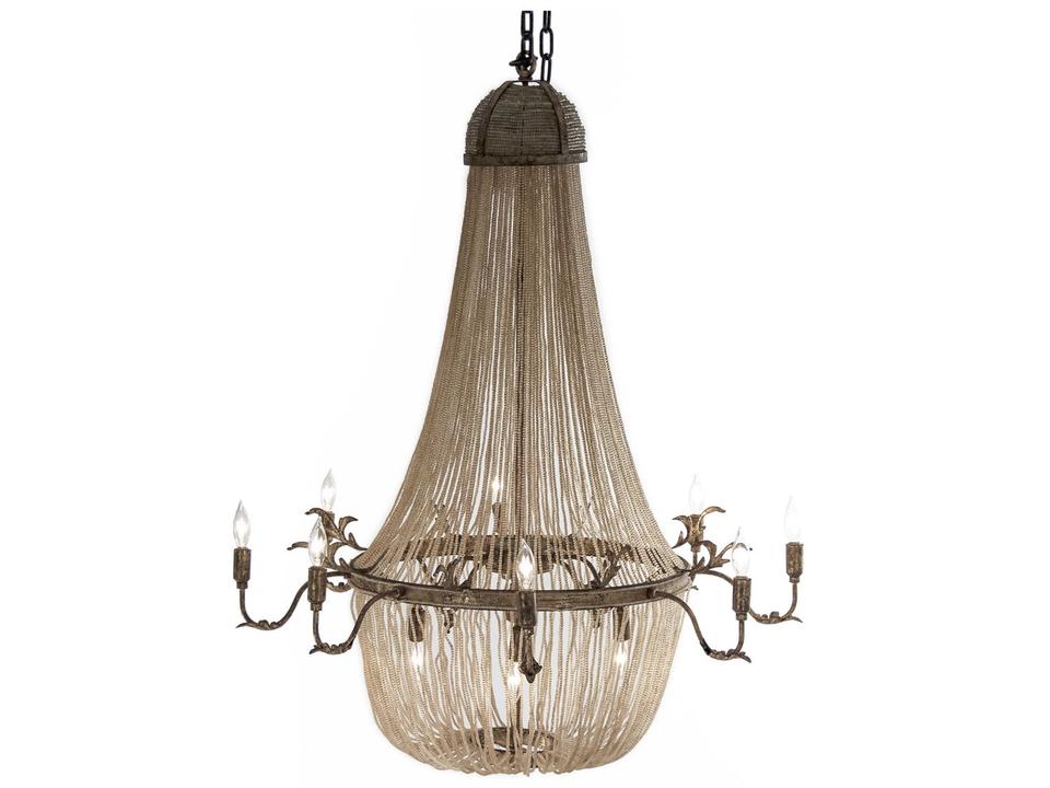 Afra 12-Light Chandelier in Gold Bronze with Crystal Accents