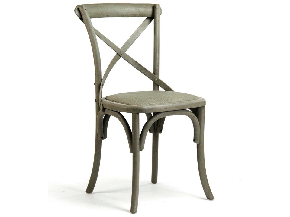Parisienne Birch Wood Dining Side Chair in Faux Olive Green
