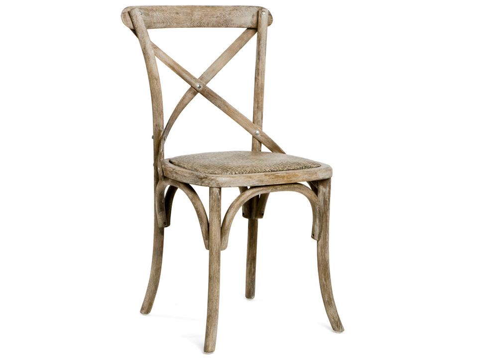 Parisienne Limed Grey Rattan Dining Side Chair with Limed Oak Frame